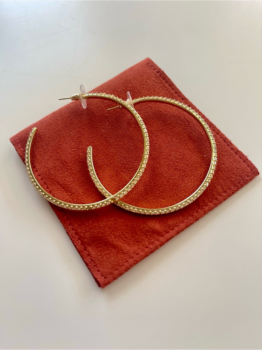 Kendra Scott 14K Gold Plated and Crystal Hoop Earrings